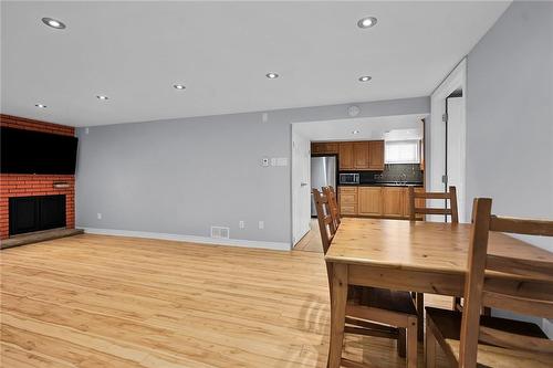 221 Gray Road, Hamilton, ON - Indoor Photo Showing Dining Room With Fireplace