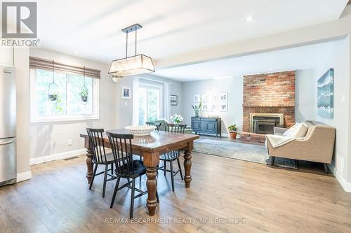 2214 Melissa Crescent, Burlington, ON - Indoor Photo Showing Dining Room With Fireplace