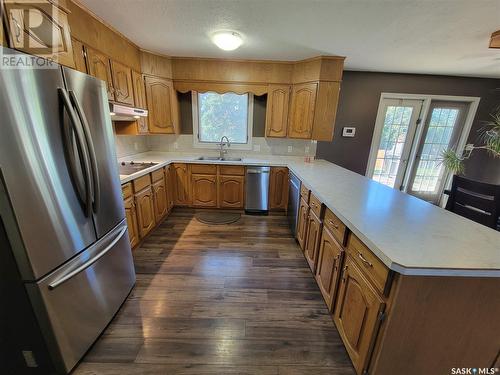 201 Arthur Street, Cut Knife, SK - Indoor Photo Showing Kitchen With Stainless Steel Kitchen With Double Sink