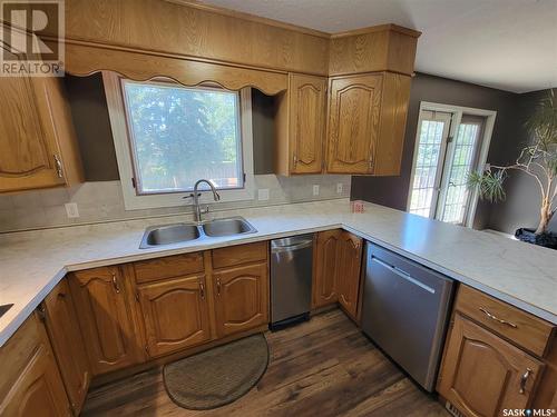 201 Arthur Street, Cut Knife, SK - Indoor Photo Showing Kitchen With Double Sink