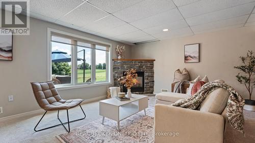 270 Mcgill Road, Brant (Brantford Twp), ON - Indoor Photo Showing Living Room With Fireplace