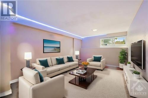 This photo has been virtually staged. - 1500 Lassiter Terrace, Ottawa, ON - Indoor Photo Showing Living Room