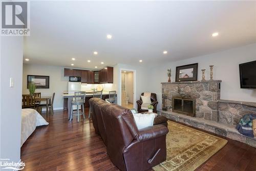 132 Gilwood Park Drive, Penetanguishene, ON - Indoor Photo Showing Living Room With Fireplace