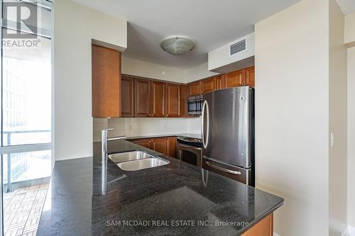 1810 - 215 Sherway Gardens Road, Toronto, ON - Indoor Photo Showing Kitchen With Double Sink