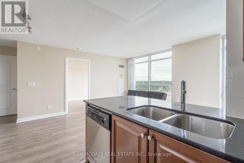 1810 - 215 Sherway Gardens Road, Toronto, ON - Indoor Photo Showing Kitchen With Double Sink