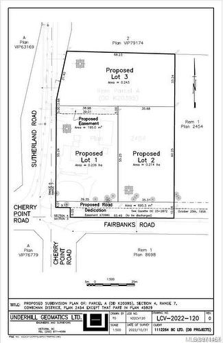 Prop Lot C-1195 Fairbanks Rd, Cowichan Bay, BC 