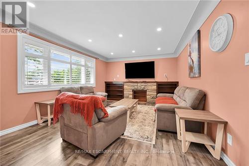 221 Gray Road, Hamilton (Riverdale), ON - Indoor Photo Showing Living Room With Fireplace