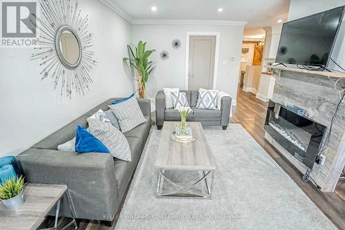 1330 Alexandra Avenue, Mississauga, ON - Indoor Photo Showing Living Room With Fireplace