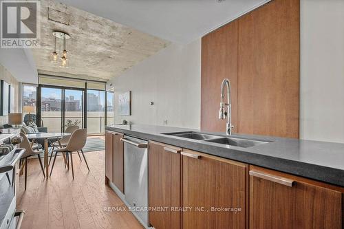 703 - 25 Stafford Street, Toronto (Niagara), ON - Indoor Photo Showing Kitchen With Double Sink