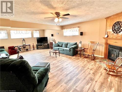 315416 Highway 6, Chatsworth (Twp), ON - Indoor Photo Showing Living Room With Fireplace