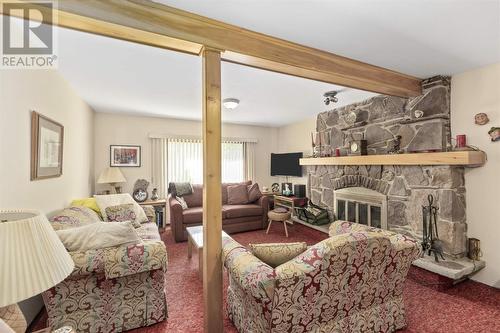 1745 Queen St E, Sault Ste. Marie, ON - Indoor Photo Showing Living Room With Fireplace