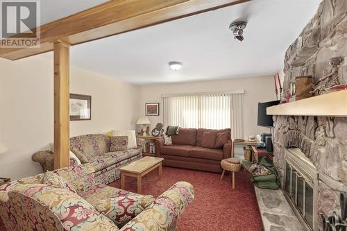 1745 Queen St E, Sault Ste. Marie, ON - Indoor Photo Showing Living Room With Fireplace