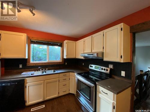 309 3Rd Avenue W, Smiley, SK - Indoor Photo Showing Kitchen With Double Sink