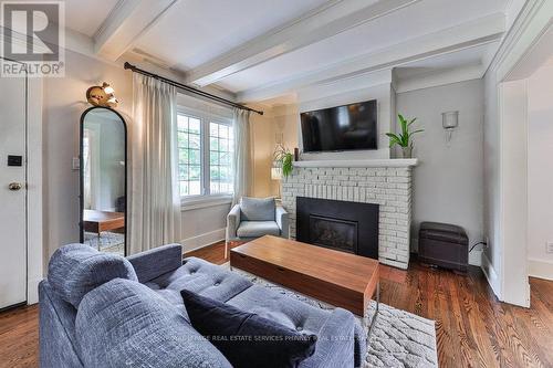 27 Woodlawn Avenue, Mississauga (Port Credit), ON - Indoor Photo Showing Living Room With Fireplace