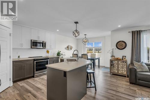 2070 Stilling Lane, Saskatoon, SK - Indoor Photo Showing Kitchen With Double Sink With Upgraded Kitchen