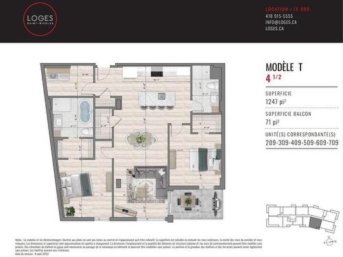 Plan (croquis) - 309-600 Rue Frédéric-Back, Lévis (Les Chutes-De-La-Chaudière-Ouest), QC - Other