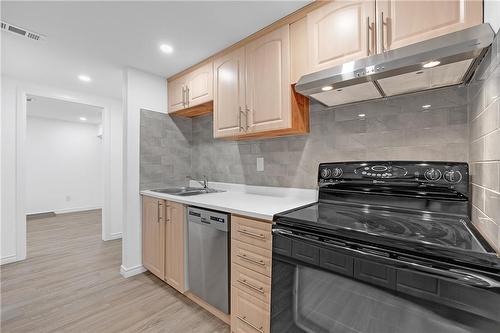 587 Barnaby Street, Hamilton, ON - Indoor Photo Showing Kitchen With Double Sink