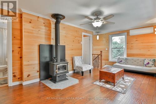 73 Redcap Beach Lane, Kawartha Lakes, ON - Indoor Photo Showing Living Room With Fireplace