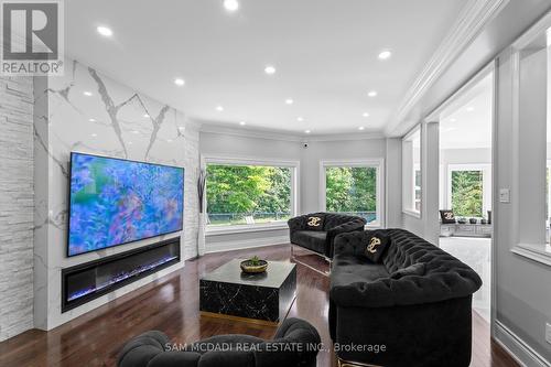 42 Beacon Hill Drive, Brampton (Credit Valley), ON - Indoor Photo Showing Living Room With Fireplace