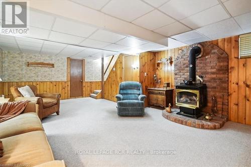 527 5Th Street E, Owen Sound, ON - Indoor Photo Showing Basement With Fireplace