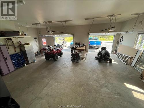 1256 Northern Central Road, Hagar, ON - Indoor Photo Showing Garage