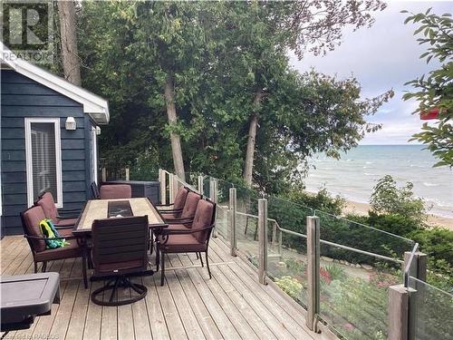 169 Bruce Beach Road, Huron-Kinloss, ON - Outdoor With Body Of Water With Deck Patio Veranda