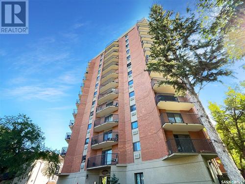 1004 717 Victoria Avenue, Saskatoon, SK - Outdoor With Balcony With Facade