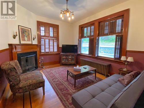 2150 Atlin Avenue, Prince Rupert, BC - Indoor Photo Showing Living Room With Fireplace