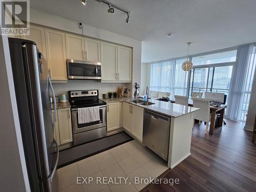 2809 - 3975 Grand Park Drive, Mississauga (City Centre), ON - Indoor Photo Showing Kitchen With Stainless Steel Kitchen With Double Sink