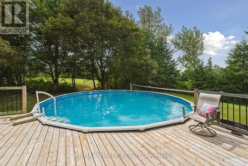 991 9Th Line W, Trent Hills (Campbellford), ON - Outdoor With Above Ground Pool With Deck Patio Veranda With Backyard