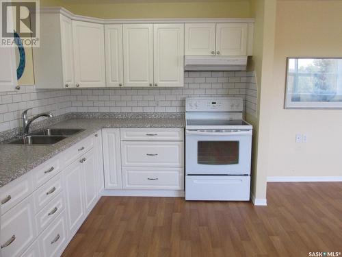 306 102 Manor Drive, Nipawin, SK - Indoor Photo Showing Kitchen With Double Sink