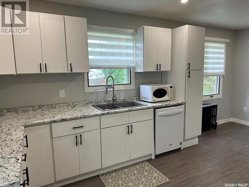 221 Main Street, Hudson Bay, SK - Indoor Photo Showing Kitchen With Double Sink