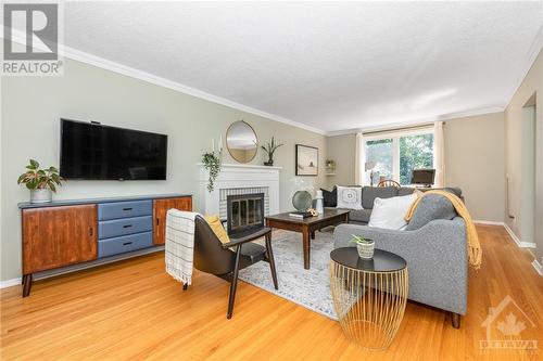 Spacious living room - 108 Banning Road, Kanata, ON - Indoor Photo Showing Living Room With Fireplace