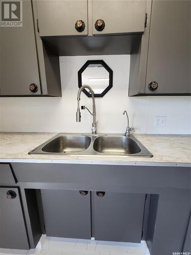 121 Mission Road, Grayson, SK - Indoor Photo Showing Kitchen With Double Sink