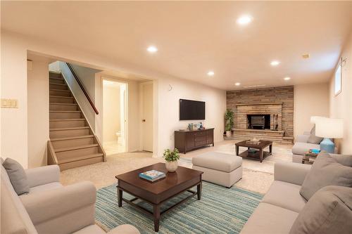 50 Lorne Avenue, Brant, ON - Indoor Photo Showing Living Room With Fireplace