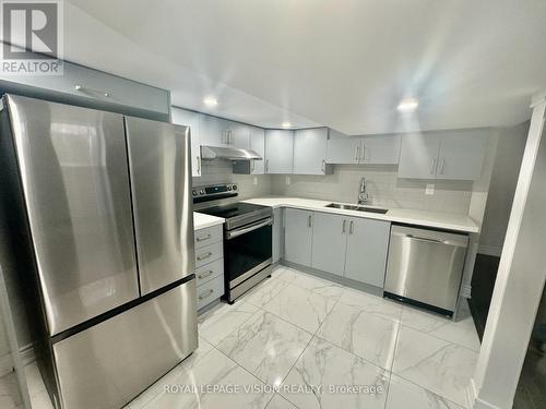 Lower - 88 Wigmore Drive, Toronto (Victoria Village), ON - Indoor Photo Showing Kitchen With Double Sink With Upgraded Kitchen