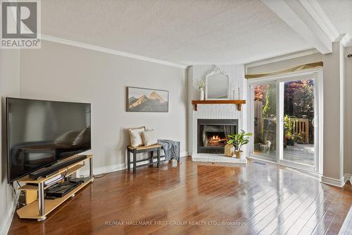 30 Leach Drive, Ajax (South East), ON - Indoor Photo Showing Living Room With Fireplace