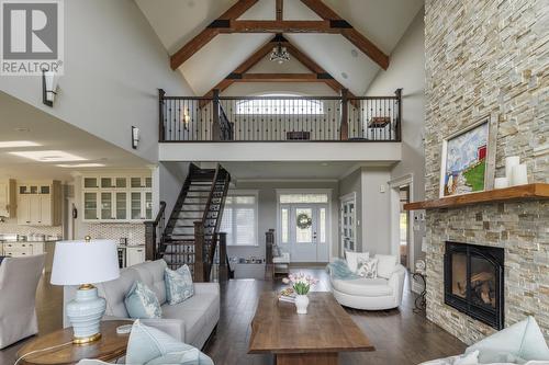 49 Round Pond Road, Portugal Cove-St. Philips, NL - Indoor Photo Showing Living Room With Fireplace