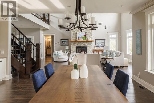 49 Round Pond Road, Portugal Cove-St. Philips, NL - Indoor Photo Showing Dining Room With Fireplace