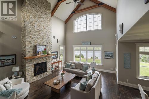 49 Round Pond Road, Portugal Cove-St. Philips, NL - Indoor Photo Showing Living Room With Fireplace