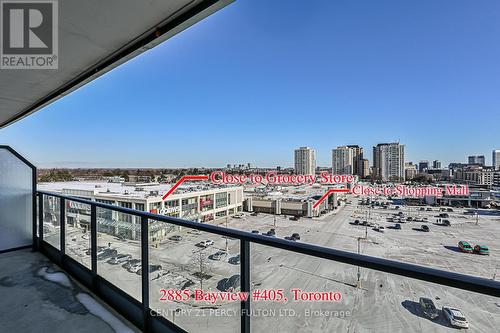 405 - 2885 Bayview Avenue, Toronto (Bayview Village), ON - Outdoor With Balcony With View