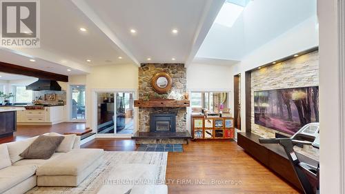 1994 Taunton Road N, Clarington, ON - Indoor Photo Showing Living Room With Fireplace