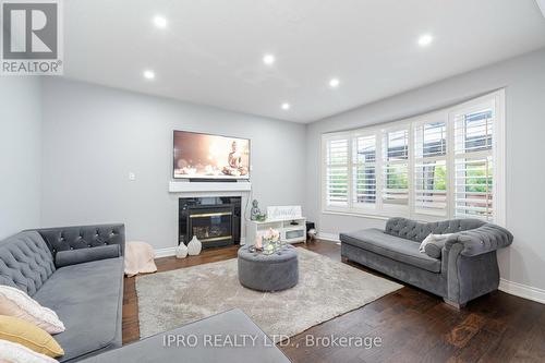 14 Valleywest Road, Brampton (Vales Of Castlemore), ON - Indoor Photo Showing Living Room With Fireplace