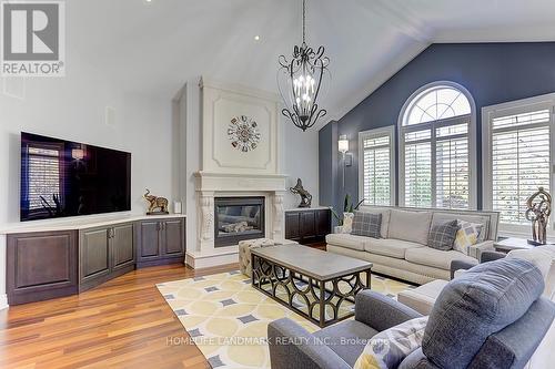 42 Monkman Court, Aurora, ON - Indoor Photo Showing Living Room With Fireplace