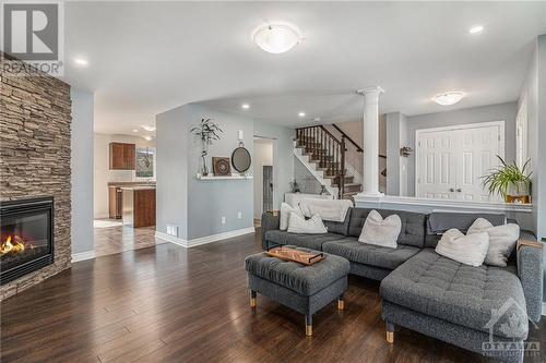 105 Mayer Street, Limoges, ON - Indoor Photo Showing Living Room With Fireplace