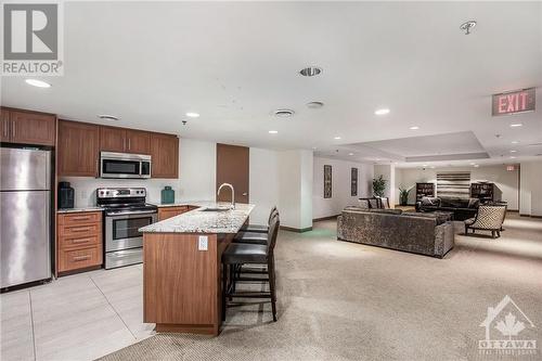 242 Rideau Street Unit#2307, Ottawa, ON - Indoor Photo Showing Kitchen With Stainless Steel Kitchen