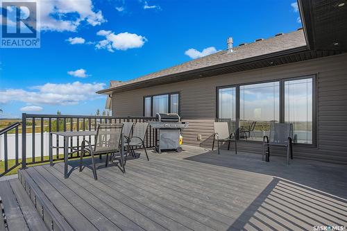 110 Canada Court, Hanley, SK - Outdoor With Deck Patio Veranda With Exterior