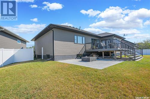 110 Canada Court, Hanley, SK - Outdoor With Deck Patio Veranda