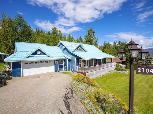 2104 Country Woods Road, South Shuswap, BC - Outdoor With Deck Patio Veranda With Facade