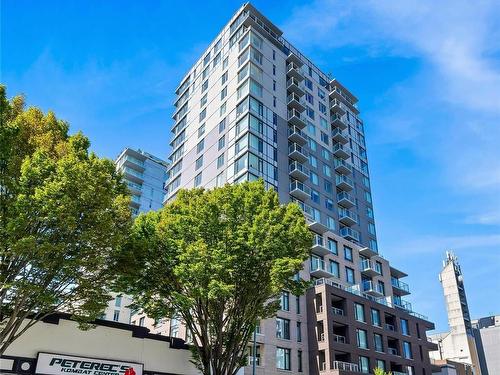 509-845 Johnson St, Victoria, BC - Outdoor With Balcony With Facade